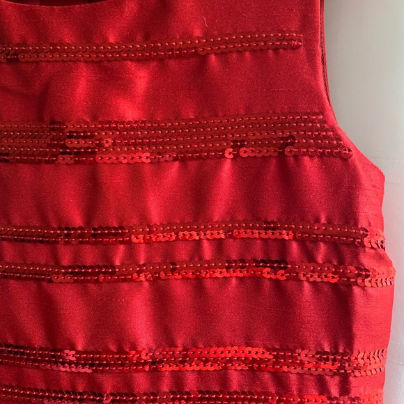 Gymboree girls holiday dress. Dark red sequin size 7. All dressed up. Like new - Picture 2 of 5